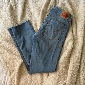 714 straight with raw hem